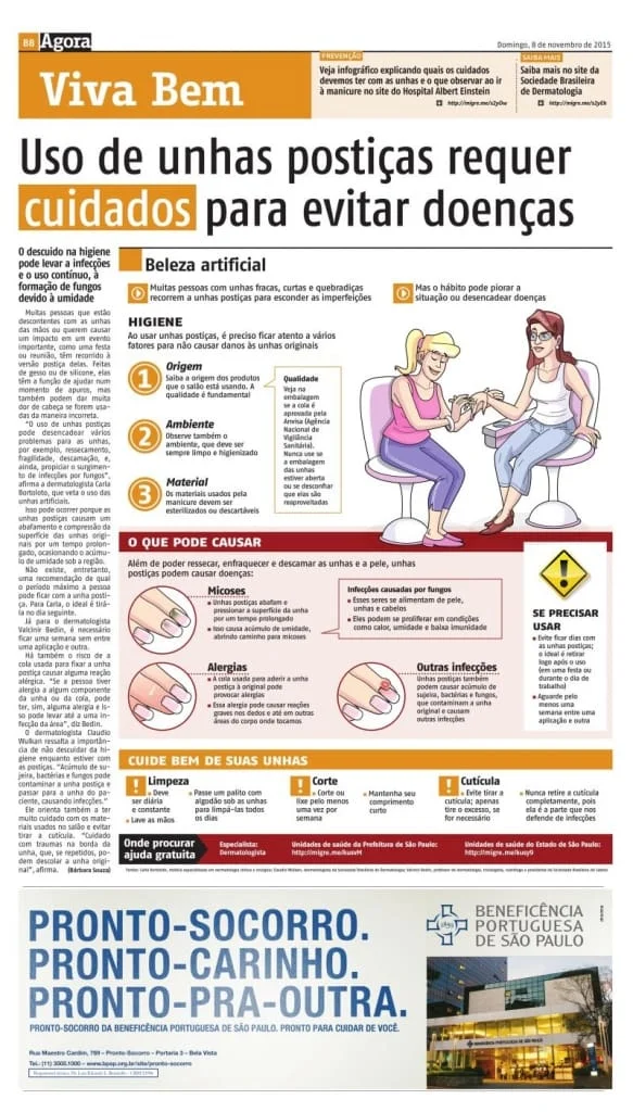 Cuidados com unha postiça