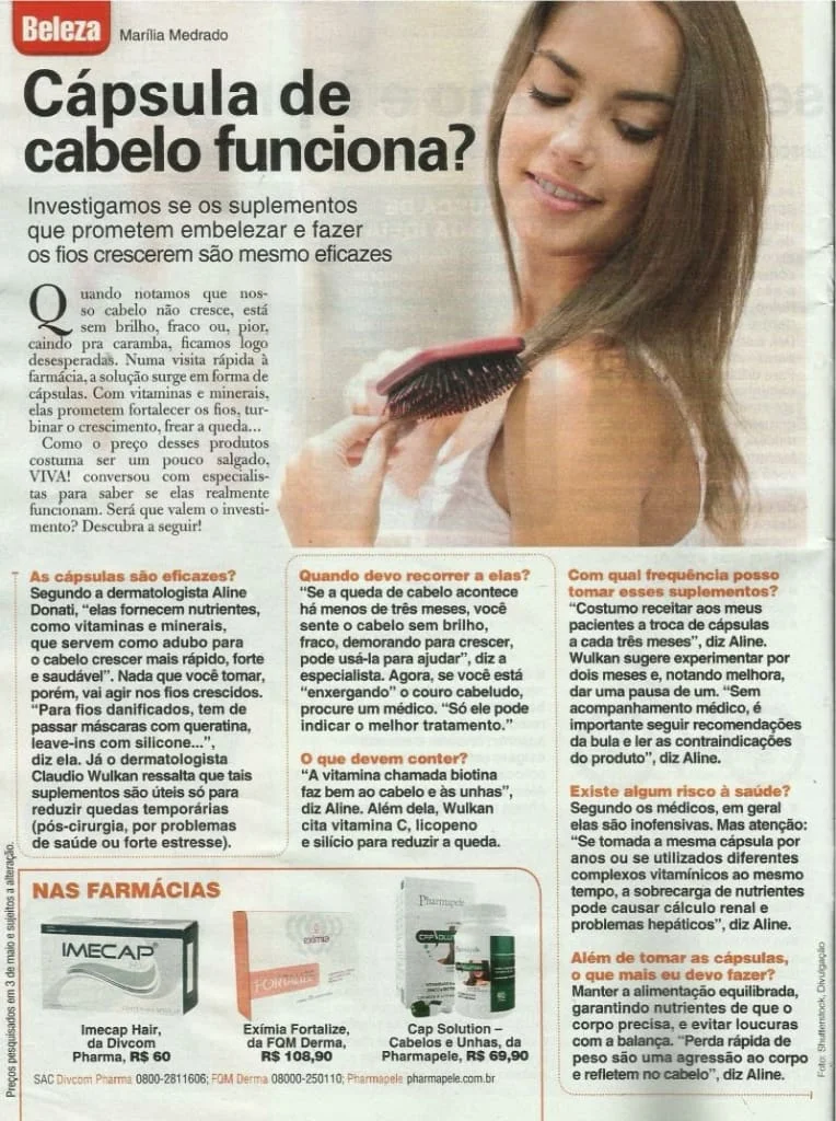capsula para cabelo