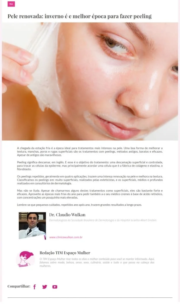 peeling no inverno é melhor