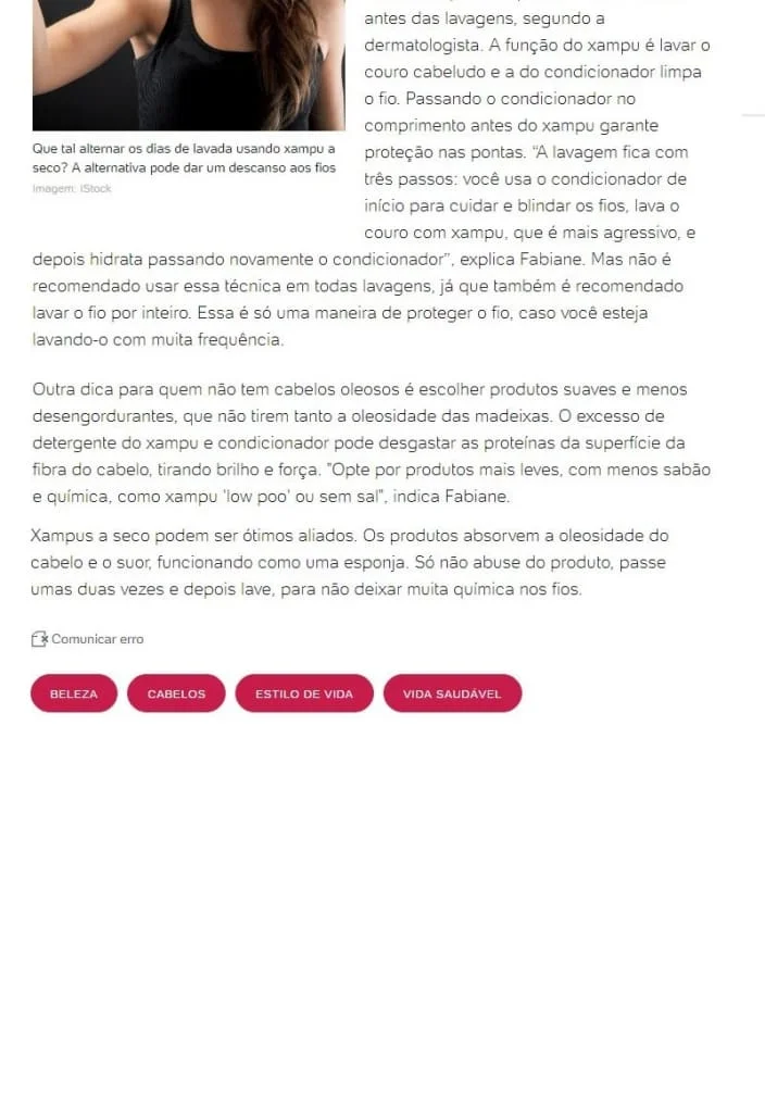 Lavar após o treino