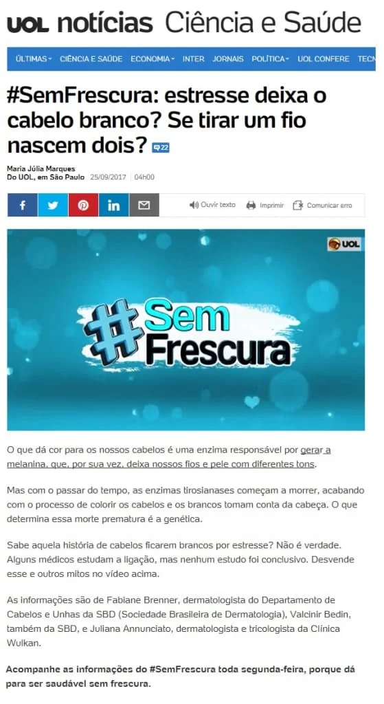 duvidas sobre cabelos brancos