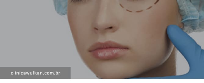 A cicatriz da cirurgia da pálpebra