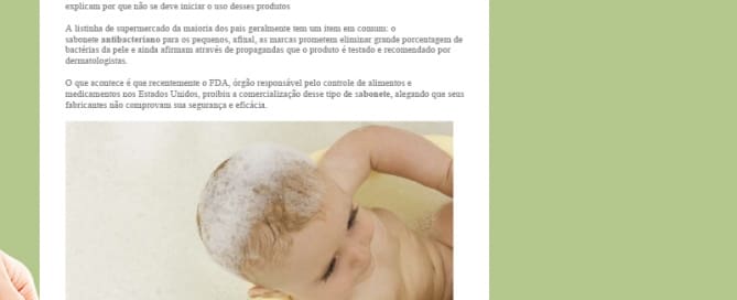 Sabonete antibacteriano