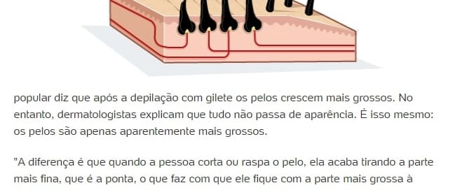 Gilete faz pelos engrossarem UOL - Pêlos