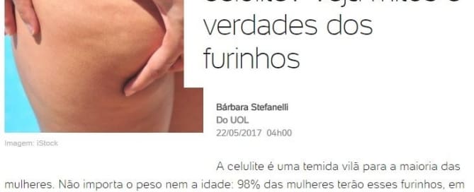 mitos e verdades sobre celulite UOL - Celulites