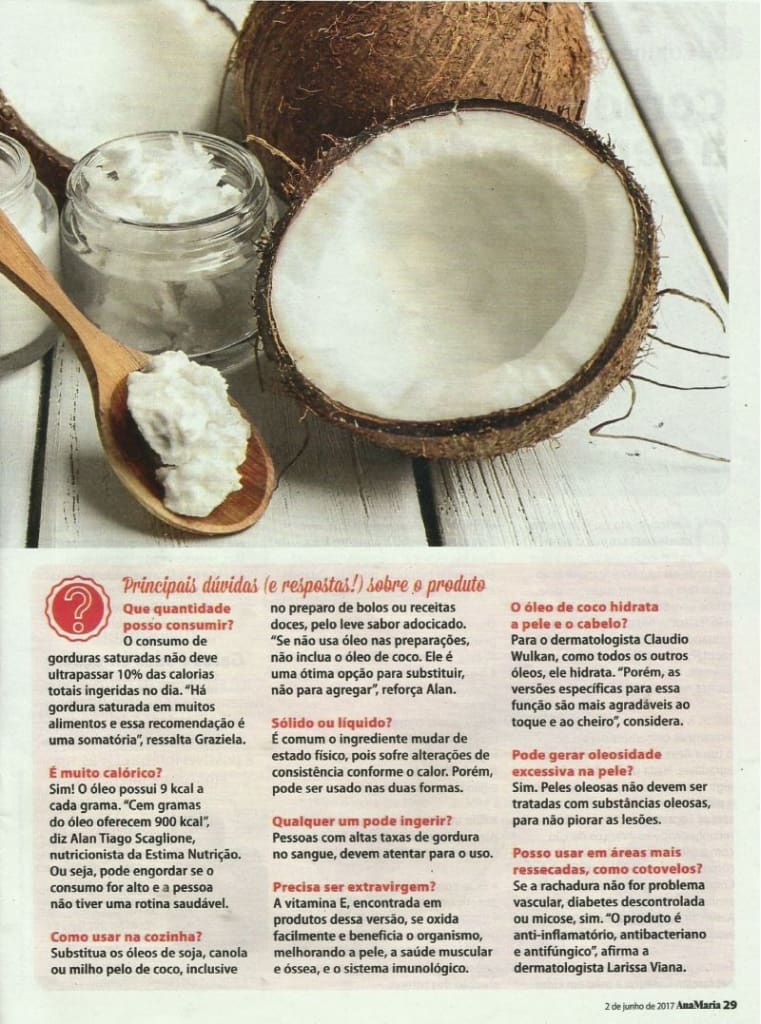duvidas e respostas sobre oleo de coco