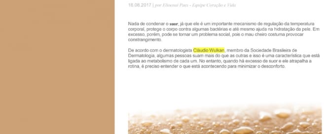 Suor excessivo? Combata o problema.