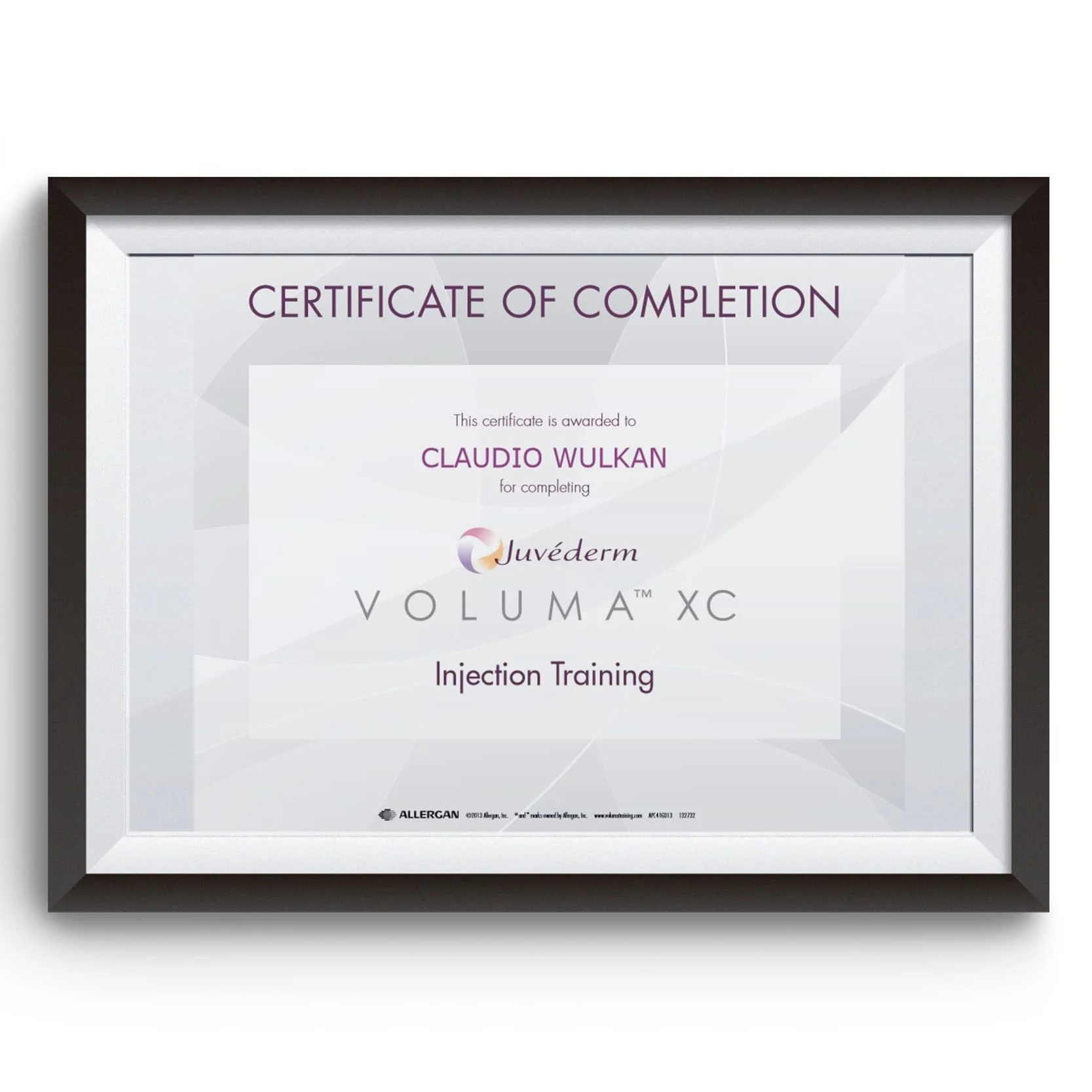 Diploma e certificado do Dr. Claudio Wulkan