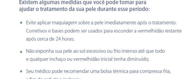 Informações Pós-Procedimento – Restylane Skinboosters ™