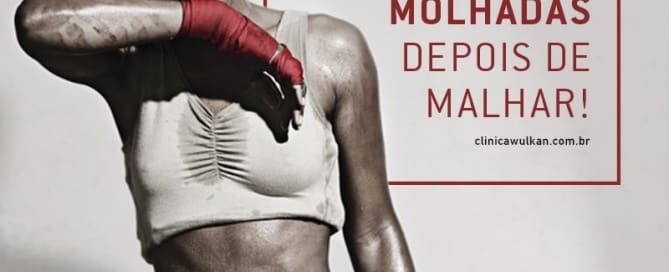 Não permaneça com as roupas molhadas depois de malhar!