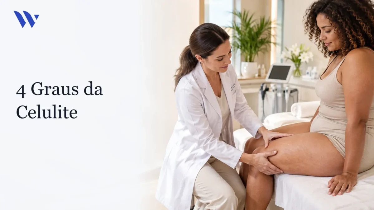 Dermatologista da Clínica Wulkan avaliando paciente em consultório — 4 Graus da Celulite