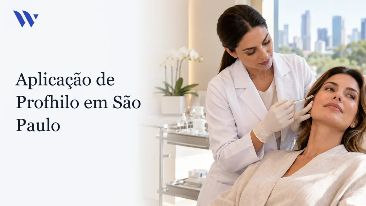 Dermatologista da Clínica Wulkan avaliando paciente em consultório — Aplicação de Profhilo em São Paulo