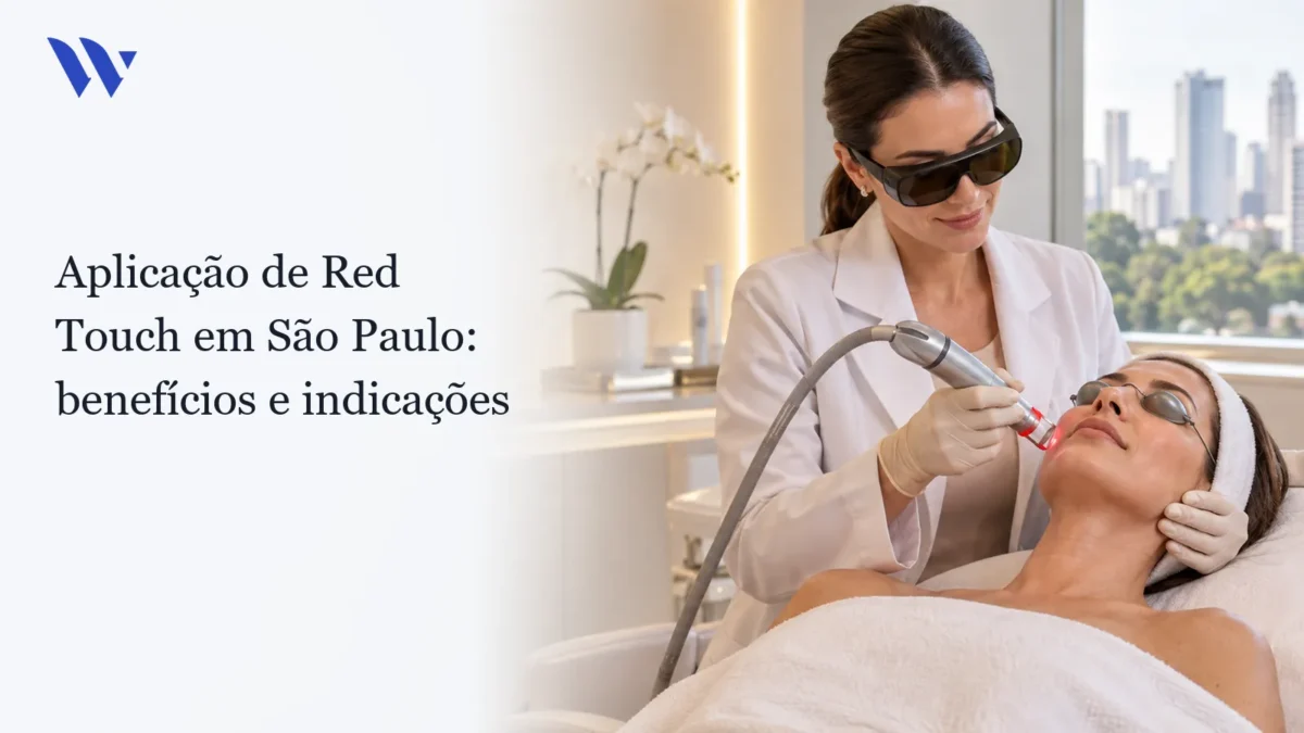 Dermatologista da Clínica Wulkan avaliando paciente em consultório — Aplicação de Red Touch em São Paulo: benefícios e indicações
