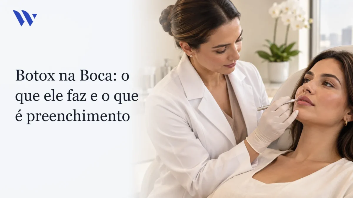 Dermatologista da Clínica Wulkan avaliando paciente em consultório — Botox na Boca: o que ele faz e o que é preenchimento