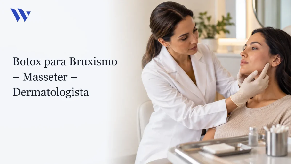 Dermatologista da Clínica Wulkan avaliando paciente em consultório — Botox para Bruxismo – Masseter – Dermatologista