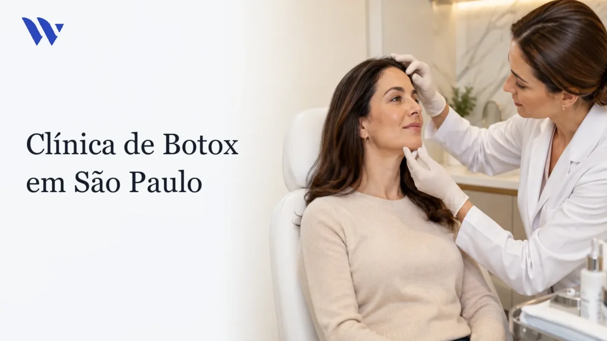 Dermatologista da Clínica Wulkan avaliando paciente em consultório — Clínica de Botox em São Paulo