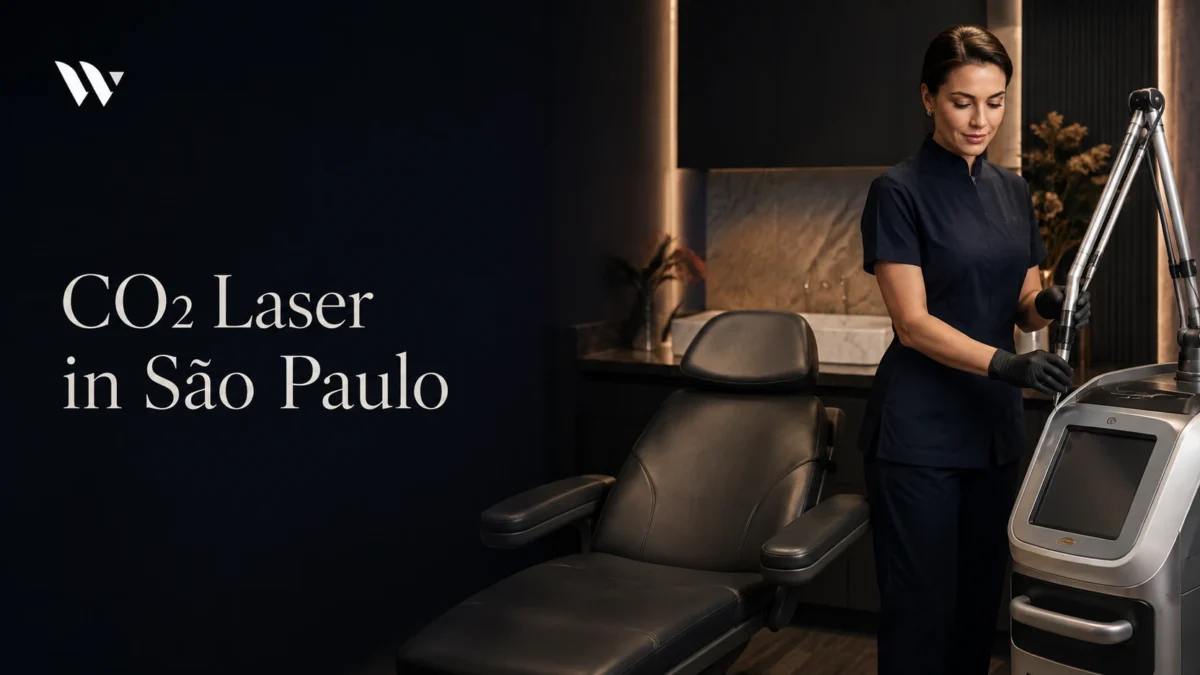 CO2 laser device set up in a dermatology procedure room — CO2 laser in São Paulo