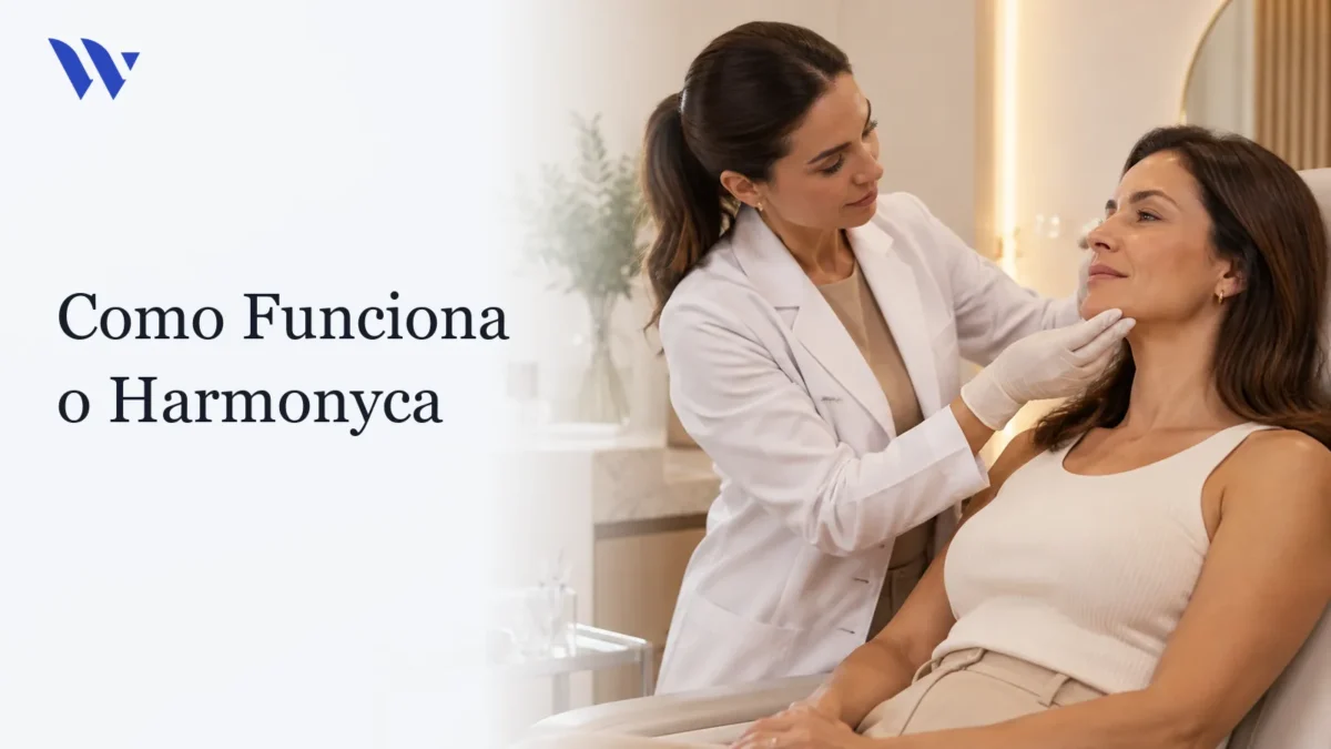 Dermatologista da Clínica Wulkan avaliando paciente em consultório — Como Funciona o Harmonyca