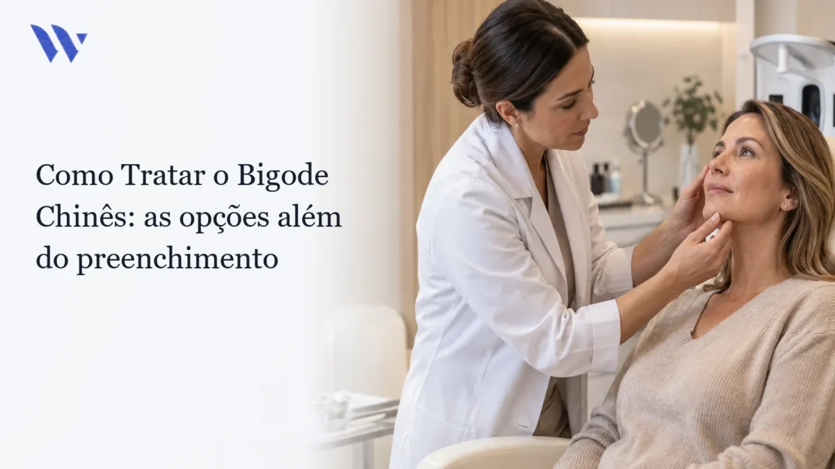 Dermatologista da Clínica Wulkan avaliando paciente em consultório — Como Tratar o Bigode Chinês: as opções além do preenchimento