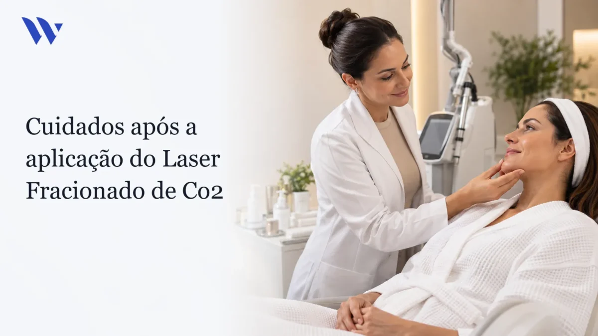 Dermatologista da Clínica Wulkan avaliando paciente em consultório — Cuidados após a aplicação do Laser Fracionado de Co2