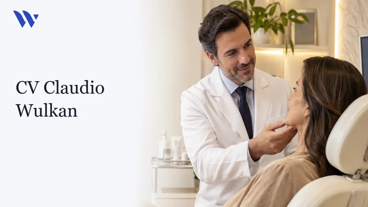 Dermatologista da Clínica Wulkan avaliando paciente em consultório — CV Claudio Wulkan