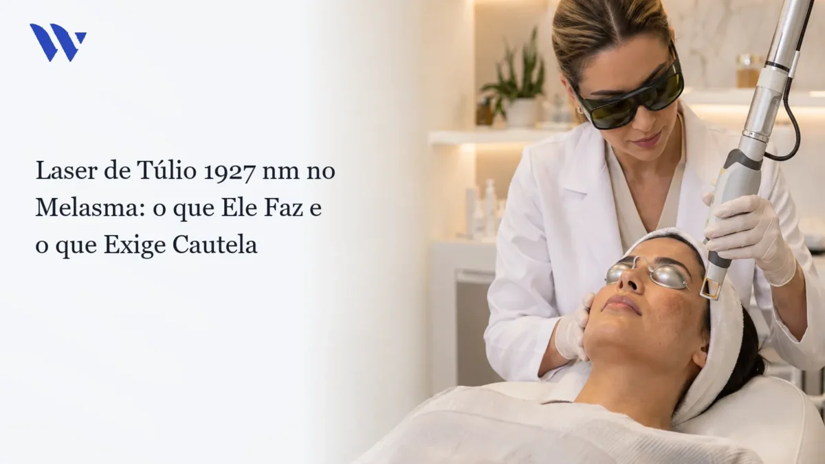 Dermatologista da Clínica Wulkan avaliando paciente em consultório — Laser de Túlio 1927 nm no Melasma: o que Ele Faz e o que Exige Cautela