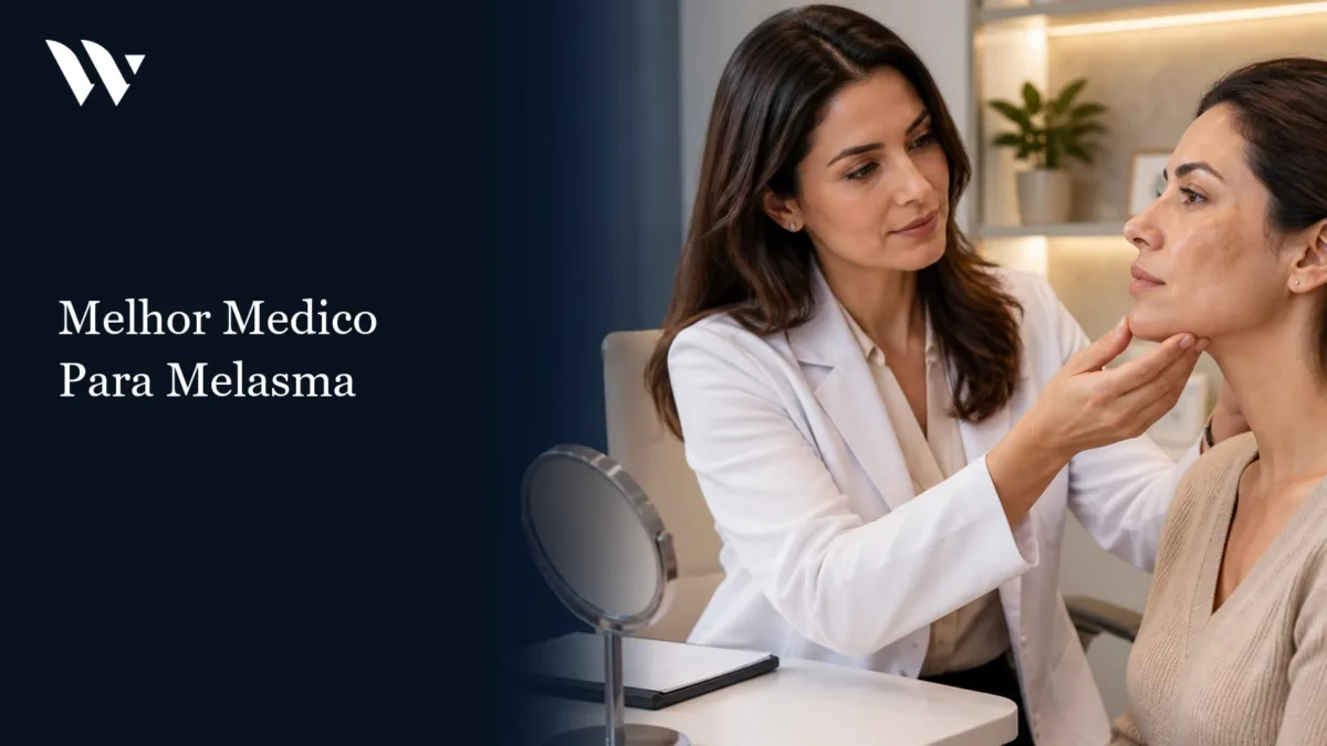 Consulta de avaliação de melasma em consultório dermatológico — melhor médico para melasma