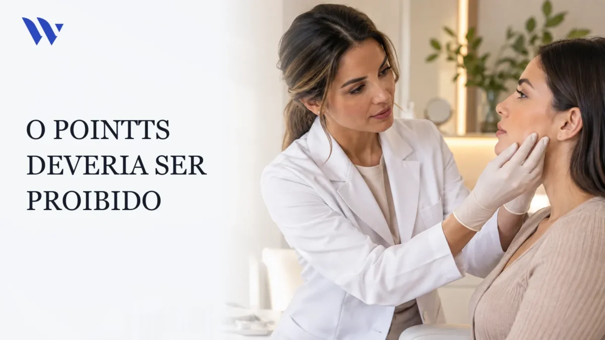 Dermatologista da Clínica Wulkan avaliando paciente em consultório — O POINTTS DEVERIA SER PROIBIDO