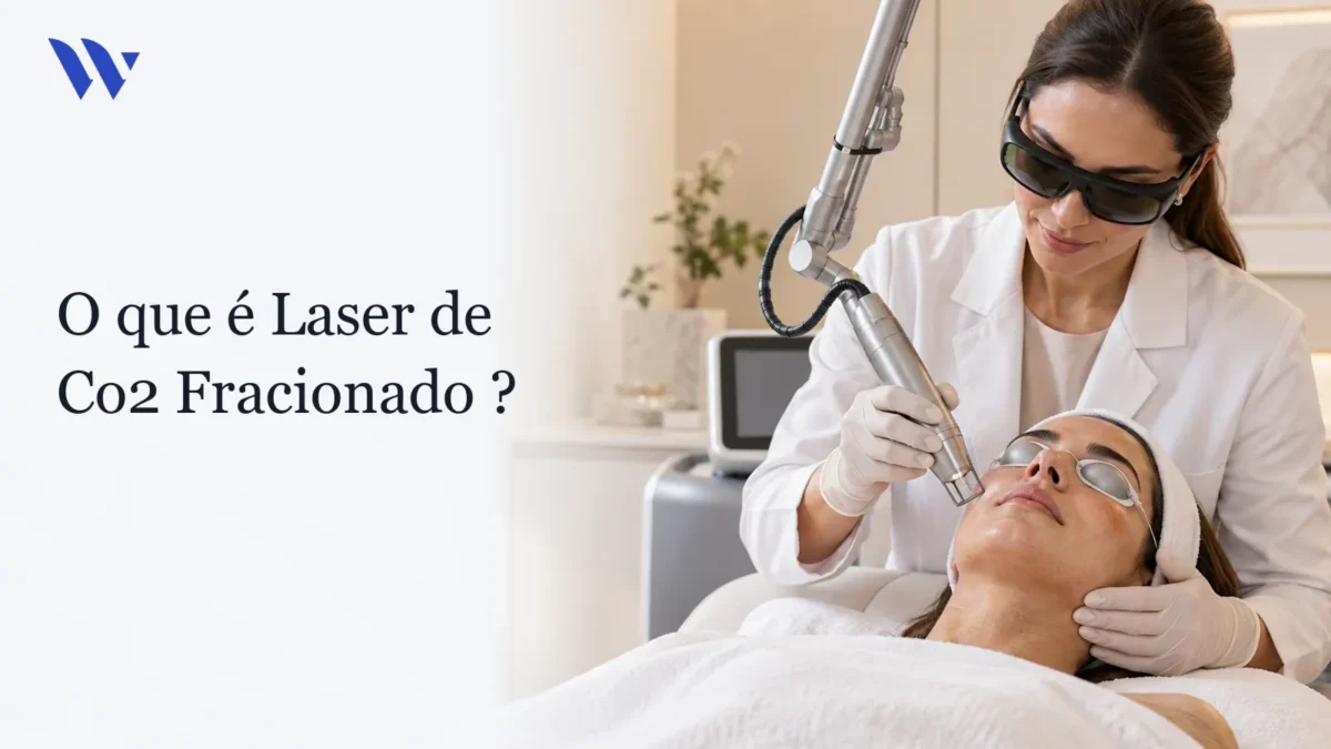 Dermatologista da Clínica Wulkan avaliando paciente em consultório — O que é Laser de Co2 Fracionado ?