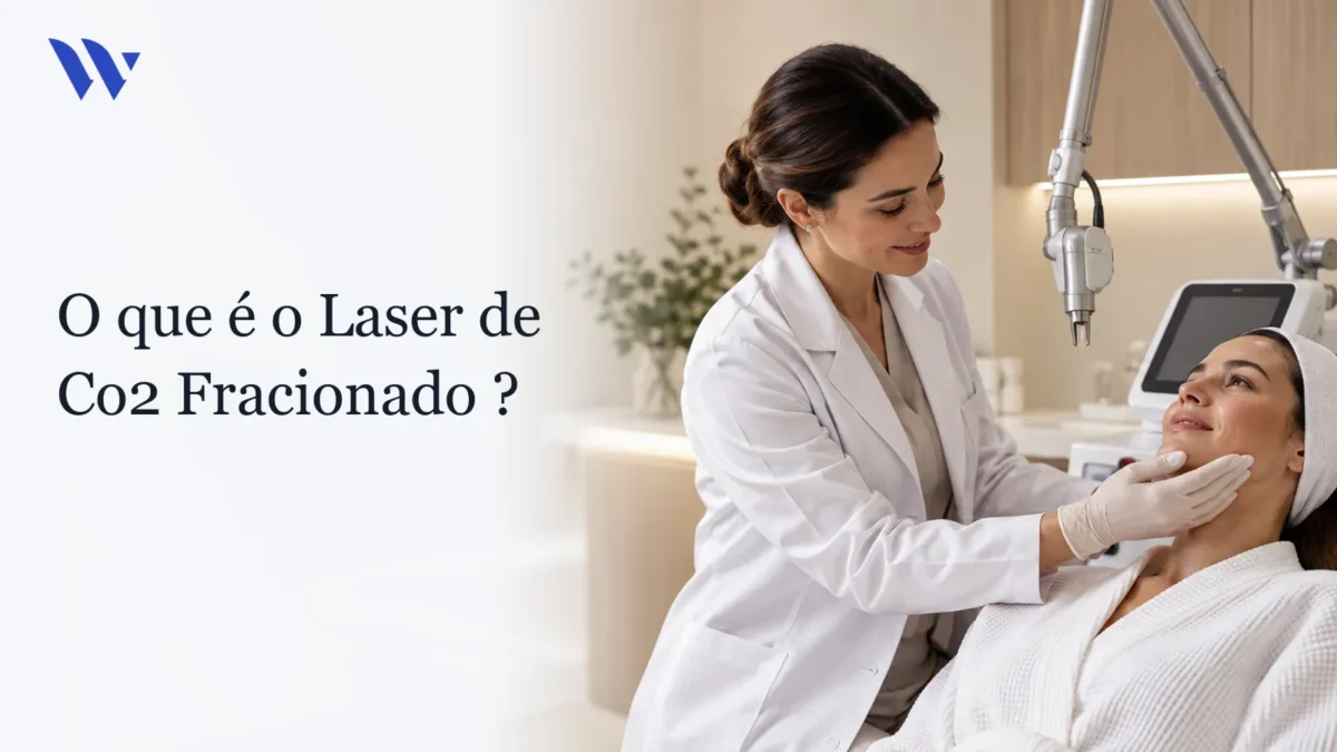 Dermatologista da Clínica Wulkan avaliando paciente em consultório — O que é o Laser de Co2 Fracionado ?