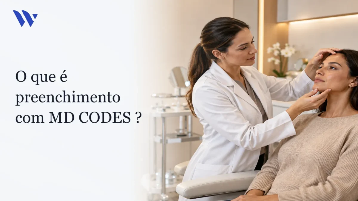 Dermatologista da Clínica Wulkan avaliando paciente em consultório — O que é preenchimento com MD CODES ?