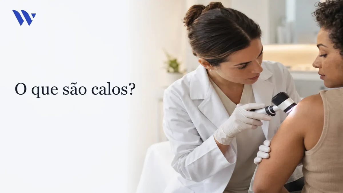 Dermatologista da Clínica Wulkan avaliando paciente em consultório — O que são calos?