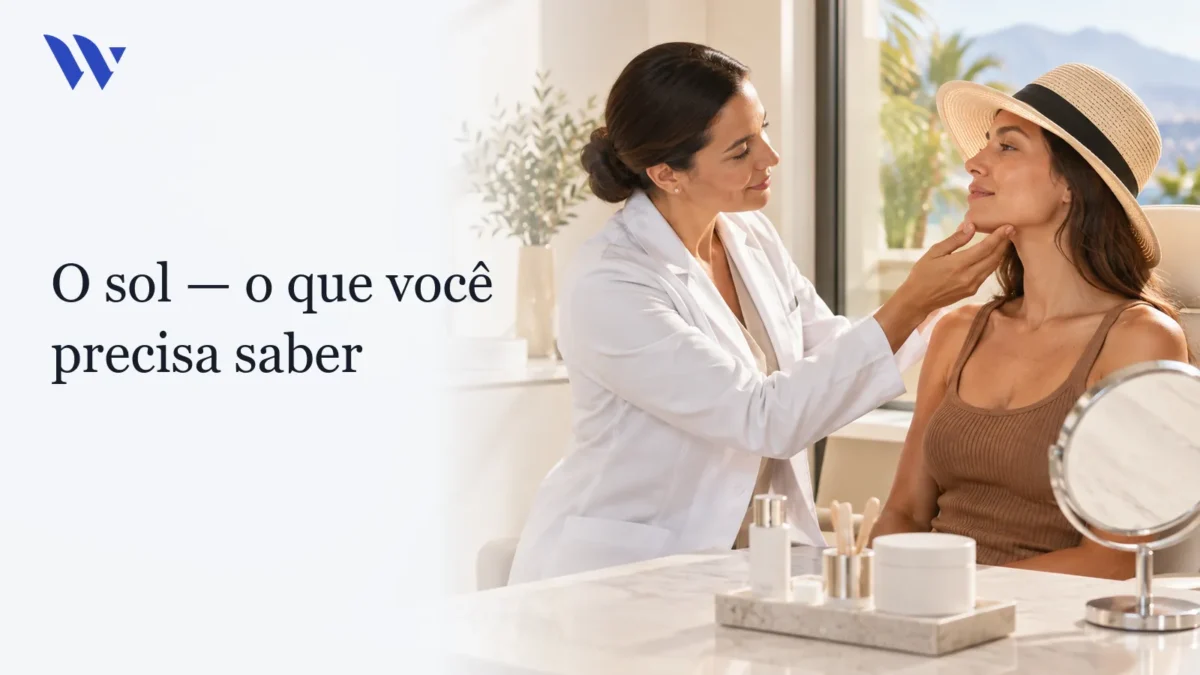 Dermatologista da Clínica Wulkan avaliando paciente em consultório — O que você precisa saber sobre o SOL
