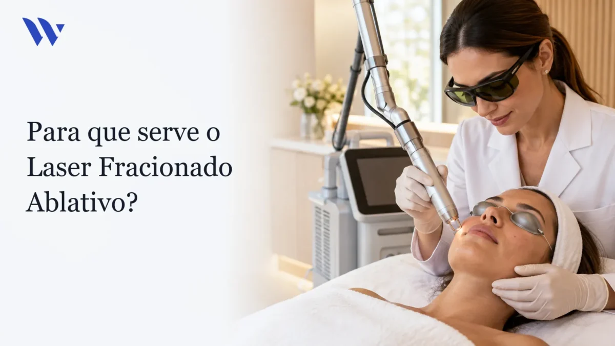 Dermatologista da Clínica Wulkan avaliando paciente em consultório — Para que serve o Laser Fracionado Ablativo?