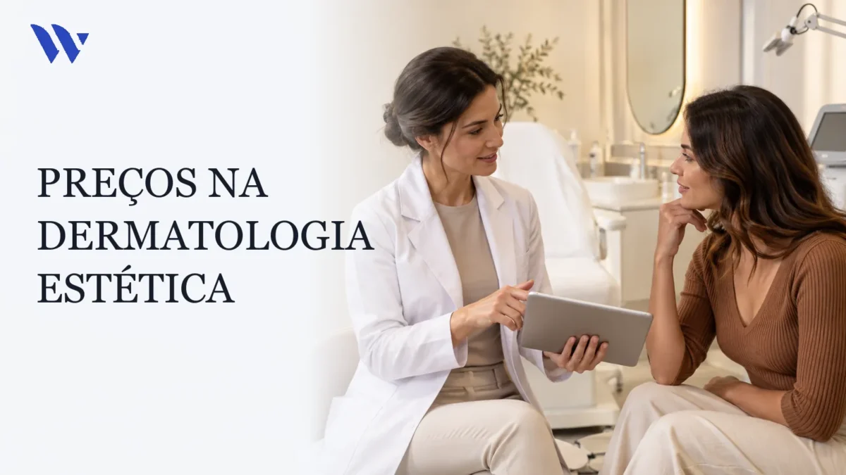 Dermatologista da Clínica Wulkan avaliando paciente em consultório — PREÇOS NA DERMATOLOGIA ESTÉTICA