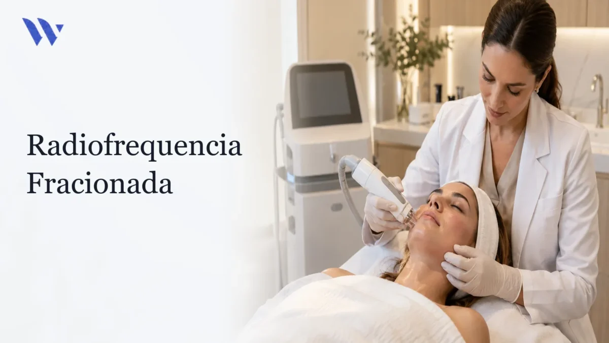Dermatologista da Clínica Wulkan avaliando paciente em consultório — Radiofrequencia Fracionada