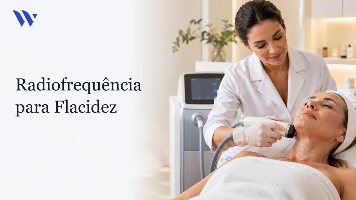Dermatologista da Clínica Wulkan avaliando paciente em consultório — Radiofrequência para Flacidez