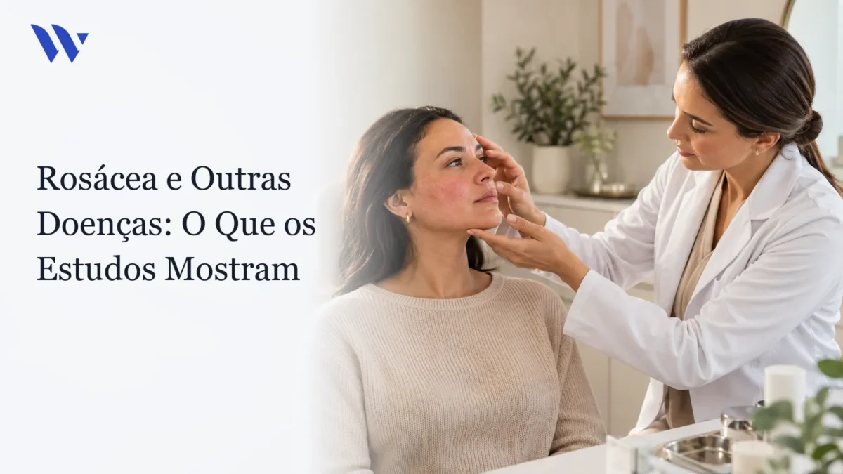 Dermatologista da Clínica Wulkan avaliando paciente em consultório — Rosácea e Outras Doenças: O Que os Estudos Mostram