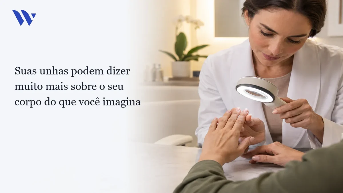 Dermatologista da Clínica Wulkan avaliando paciente em consultório — Suas unhas podem dizer muito mais sobre o seu corpo do que você imagina