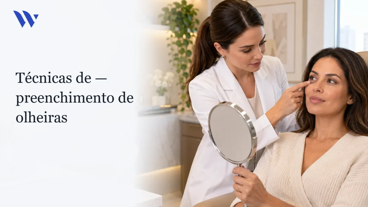 Dermatologista da Clínica Wulkan avaliando paciente em consultório — Técnicas de Preenchimento de Olheiras