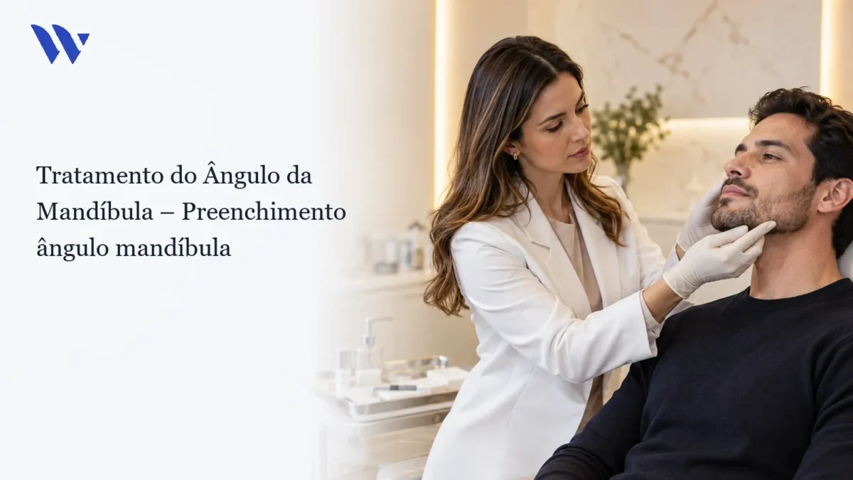 Dermatologista da Clínica Wulkan avaliando paciente em consultório — Tratamento do Ângulo da Mandíbula –  Preenchimento ângulo mandíbula