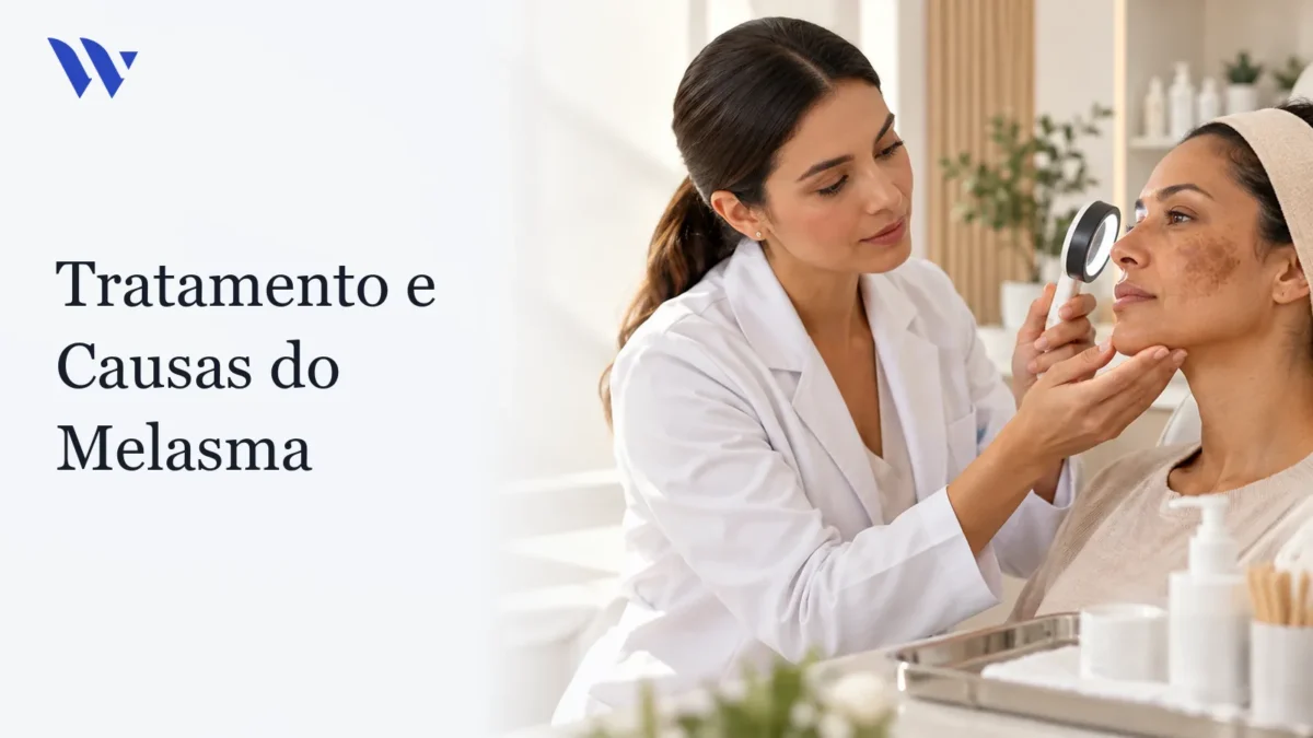 Dermatologista da Clínica Wulkan avaliando paciente em consultório — Tratamento e Causas do Melasma