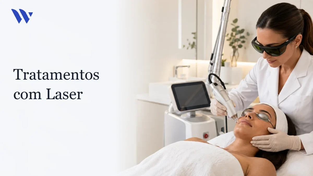 Dermatologista da Clínica Wulkan avaliando paciente em consultório — Tratamentos com Laser