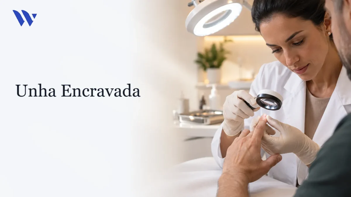 Dermatologista da Clínica Wulkan avaliando paciente em consultório — Unha Encravada