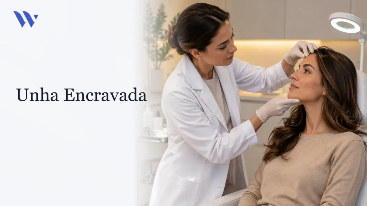 Dermatologista da Clínica Wulkan avaliando paciente em consultório — Unha Encravada