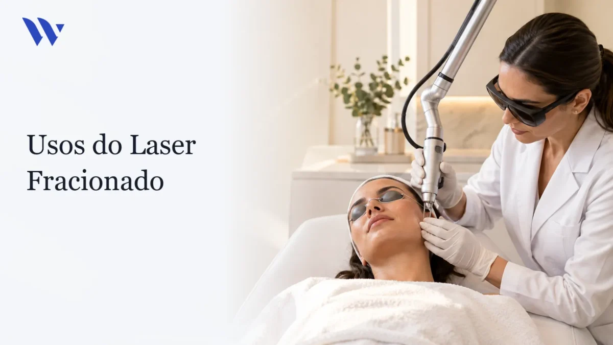 Dermatologista da Clínica Wulkan avaliando paciente em consultório — Usos do Laser Fracionado