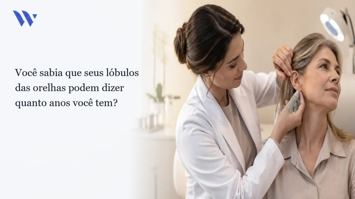 Você sabia que seus lóbulos das orelhas podem dizer quanto anos você tem? — Clínica Wulkan Dermatologista da Clínica Wulkan avaliando paciente em consultório — Você sabia que seus lóbulos das orelhas podem dizer quanto anos você tem?